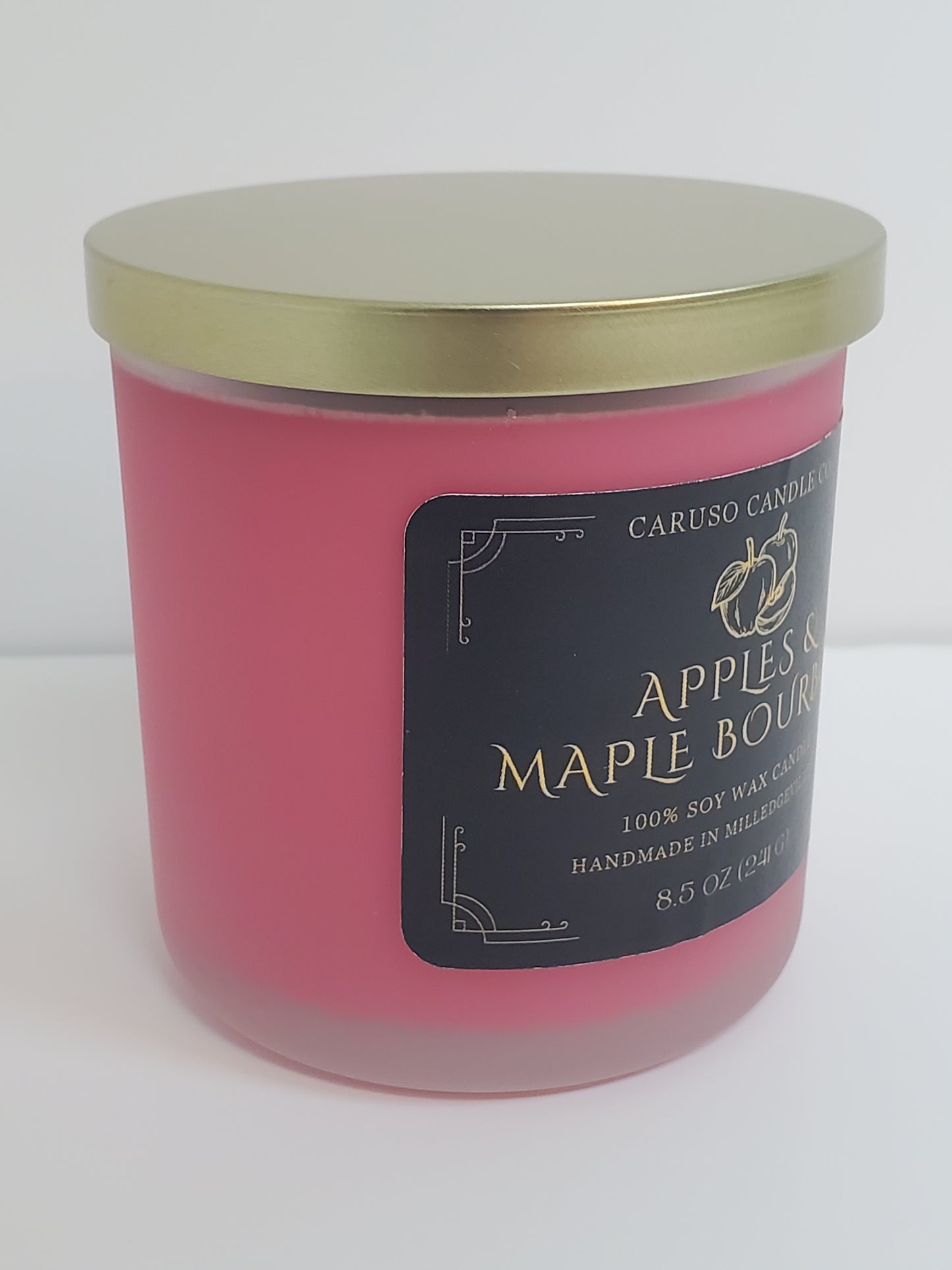Apples & Maple Bourbon Soy Candle | Rich Autumn Fragrance | 8.5 oz