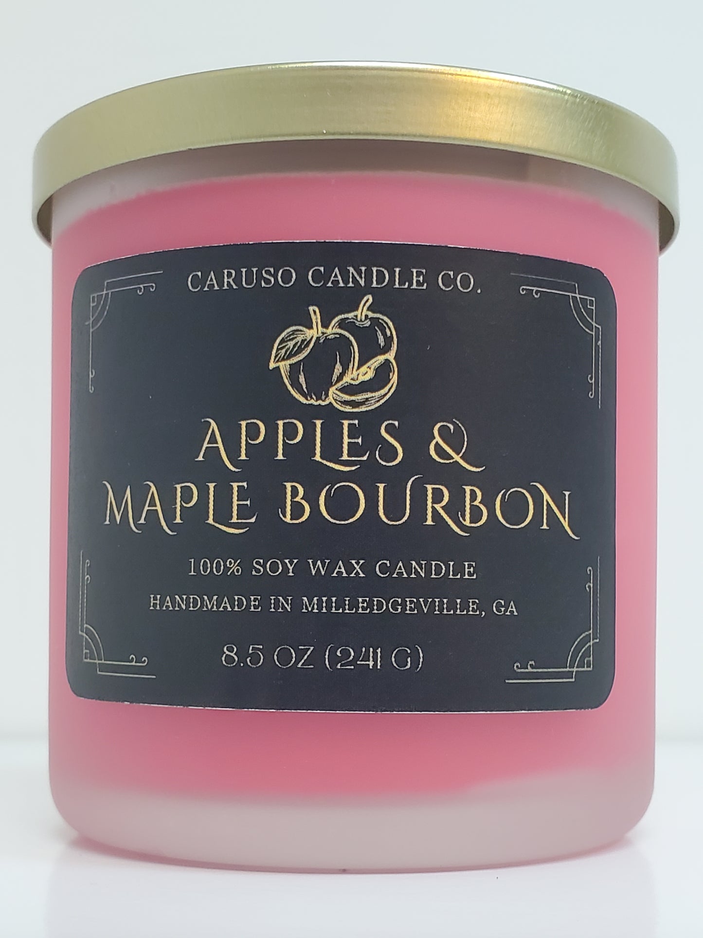Apples & Maple Bourbon Soy Candle | Rich Autumn Fragrance | 8.5 oz