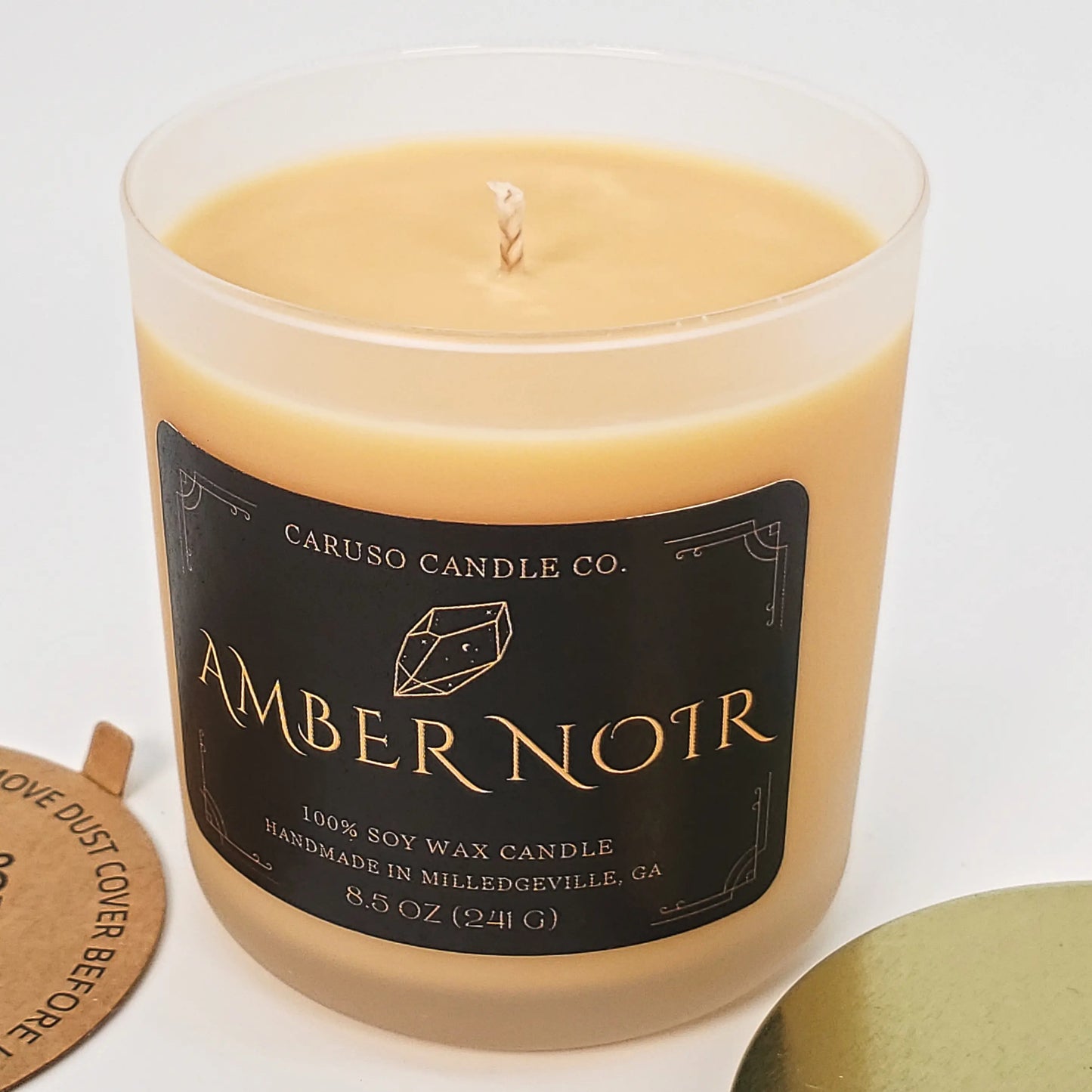 Amber Noir Soy Candle | Luxurious Dark Amber Fragrance | 8.5 oz