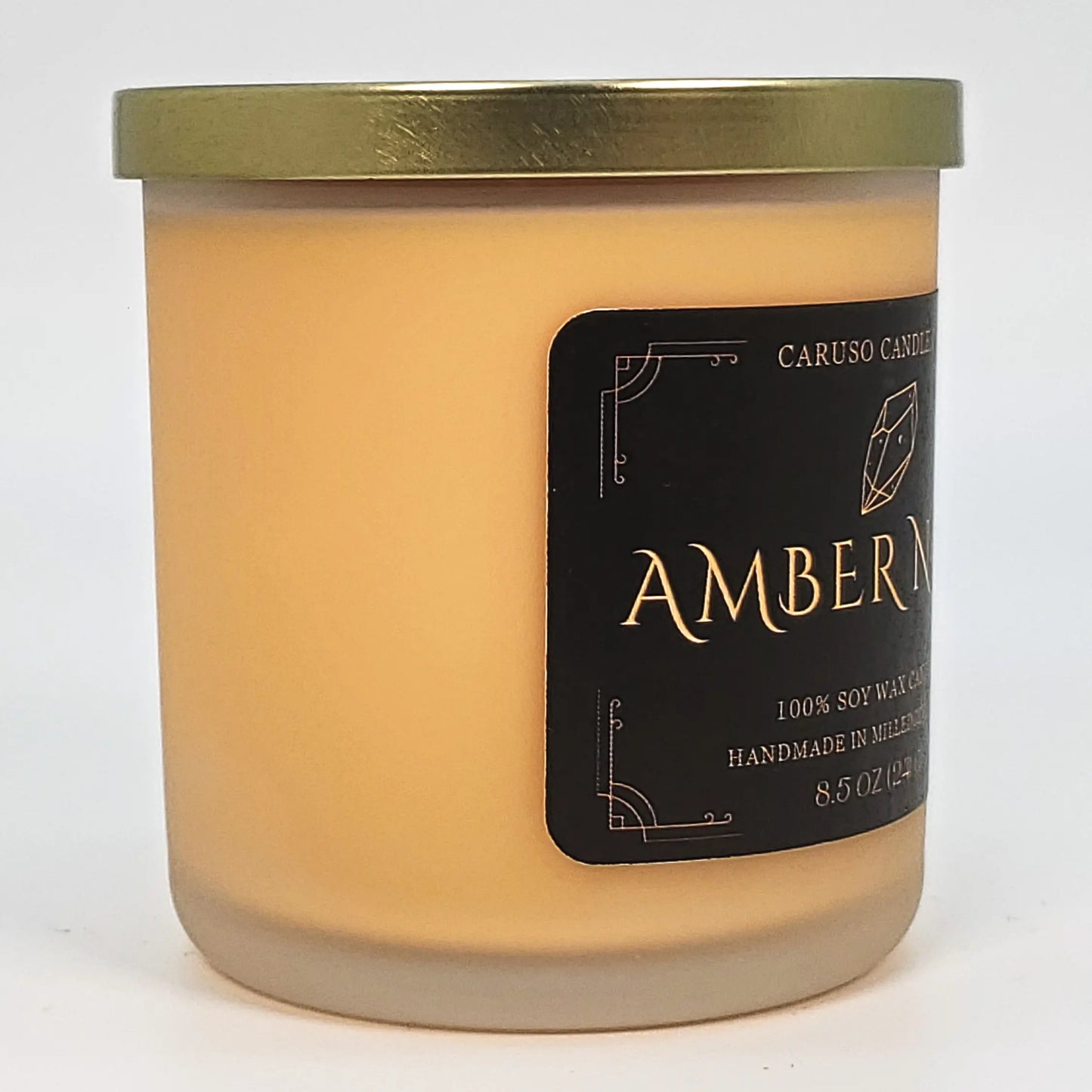Amber Noir Soy Candle | Luxurious Dark Amber Fragrance | 8.5 oz