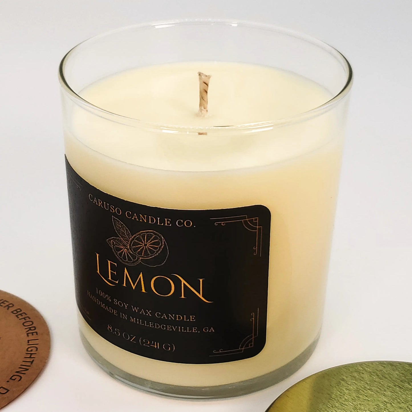 Lemon Soy Candle | Pure Citrus Fragrance | 8.5 oz