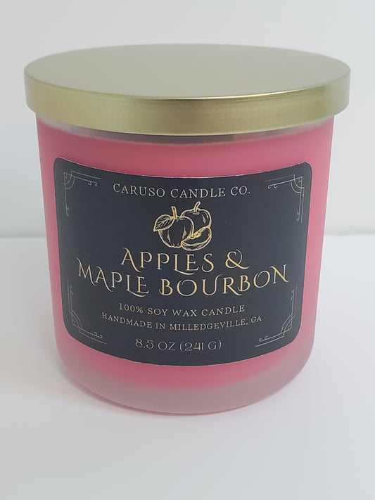 Apples & Maple Bourbon Soy Candle | Rich Autumn Fragrance | 8.5 oz