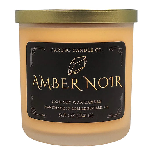 Amber Noir Soy Candle | Luxurious Dark Amber Fragrance | 8.5 oz